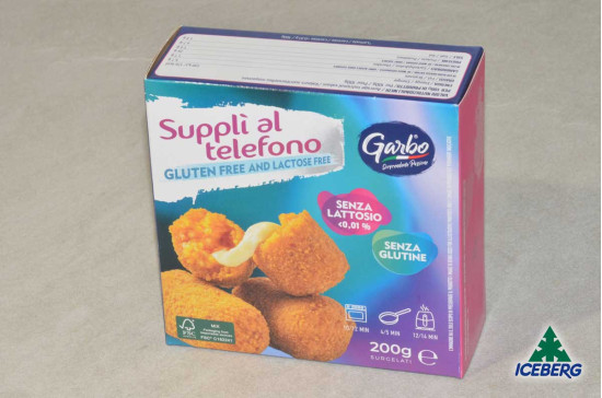 SUPPLI' POMODORO/MOZZ. S/GLUT. S/L 12X200GRSG