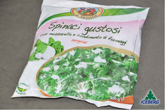 SPINACI GUSTOSI C/MOZZARELLA GIAS  12X450GRSG