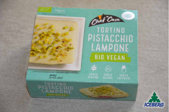 TORTINO PISTACCHIO LAMPONE BIO     8X110GR SG